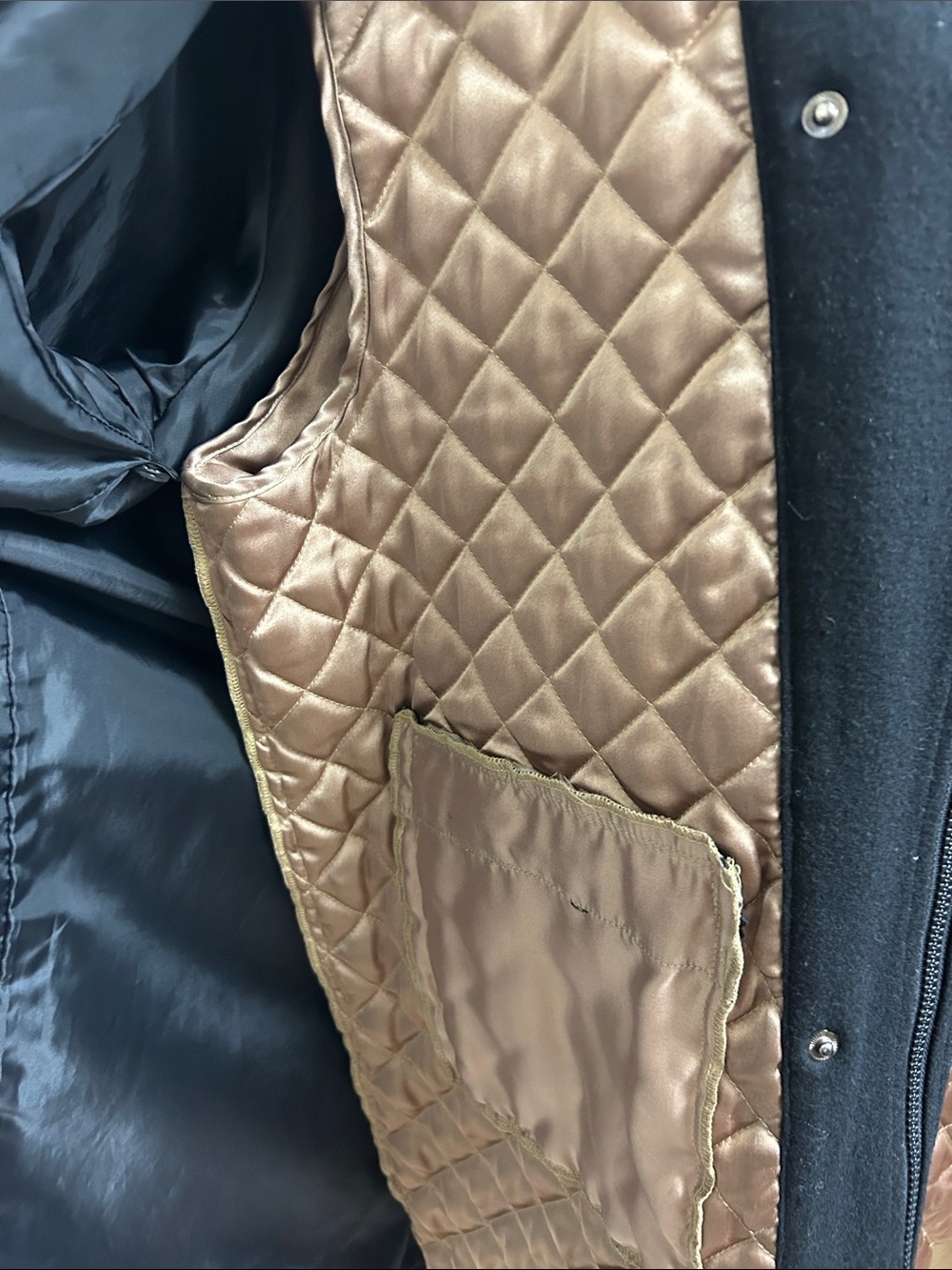 Duomo Couture Jacket Large black polyester/nylon blend with detachable liner - Picture 8 of 12
